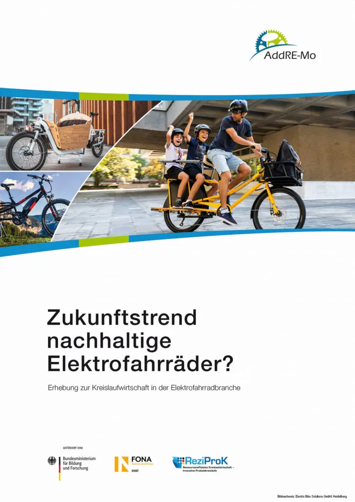 Cover Studie Zukunfstrend nachhaltige Elektrofahrräder