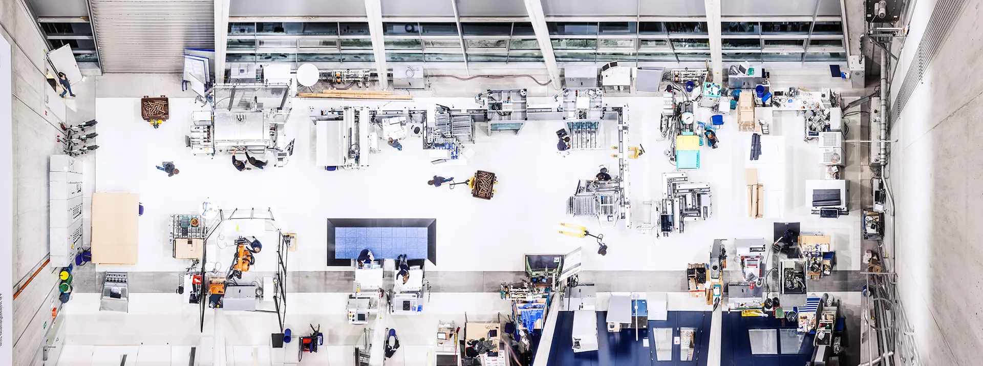 Blick von oben in das Applikationszentrum Industrie 4.0
