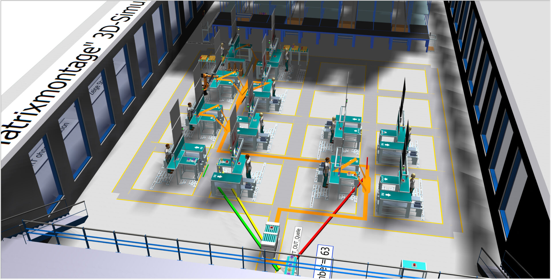 3D-Simulation einer Matrixmontage