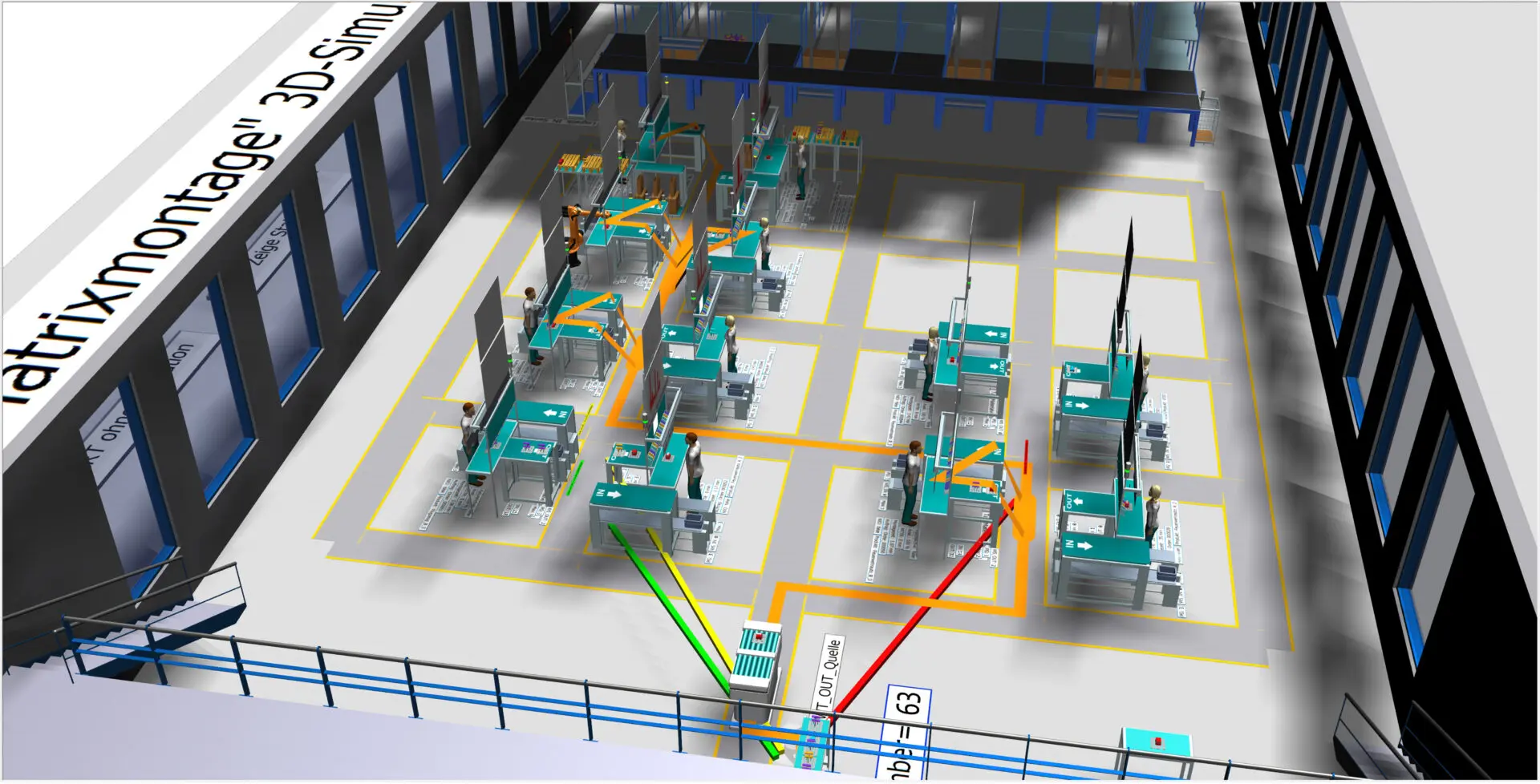 3D-Simulation einer Matrixmontage